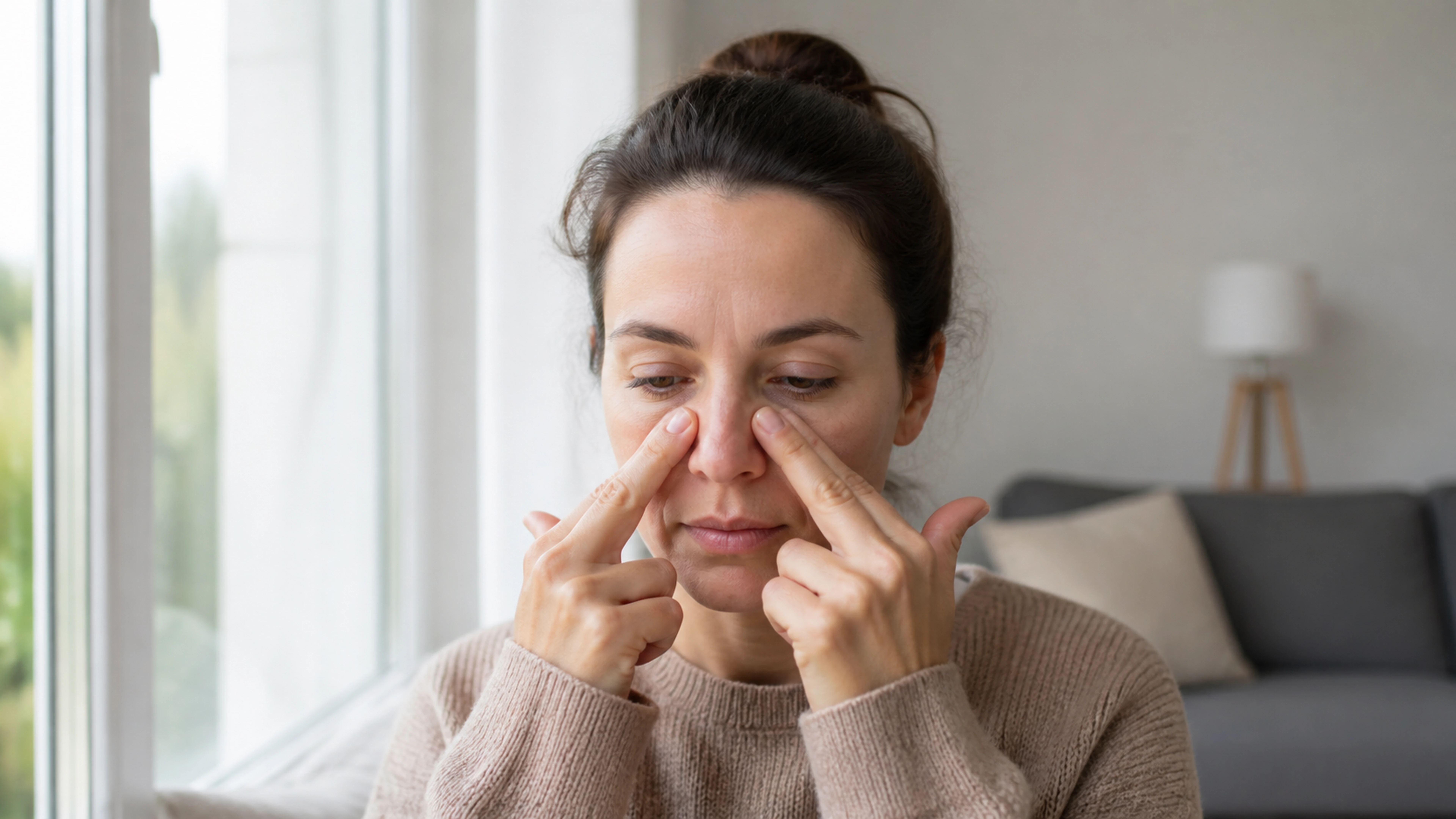 Illustration éditoriale pour l’article « Apprendre le massage pour déboucher le nez efficacement »
